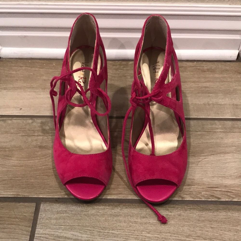 Violet & Red Hot pink Heels